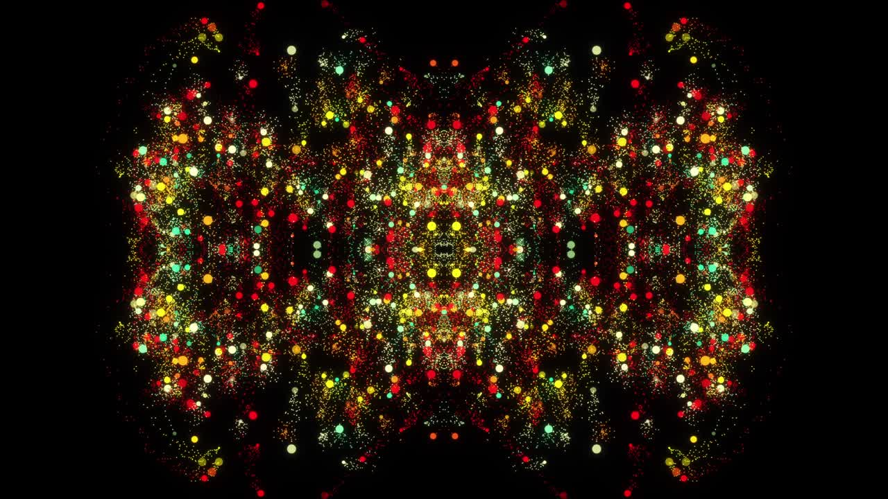 색이 은 입자의 칼레도스코프 트레이서리