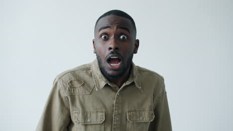 man with a shocked expression