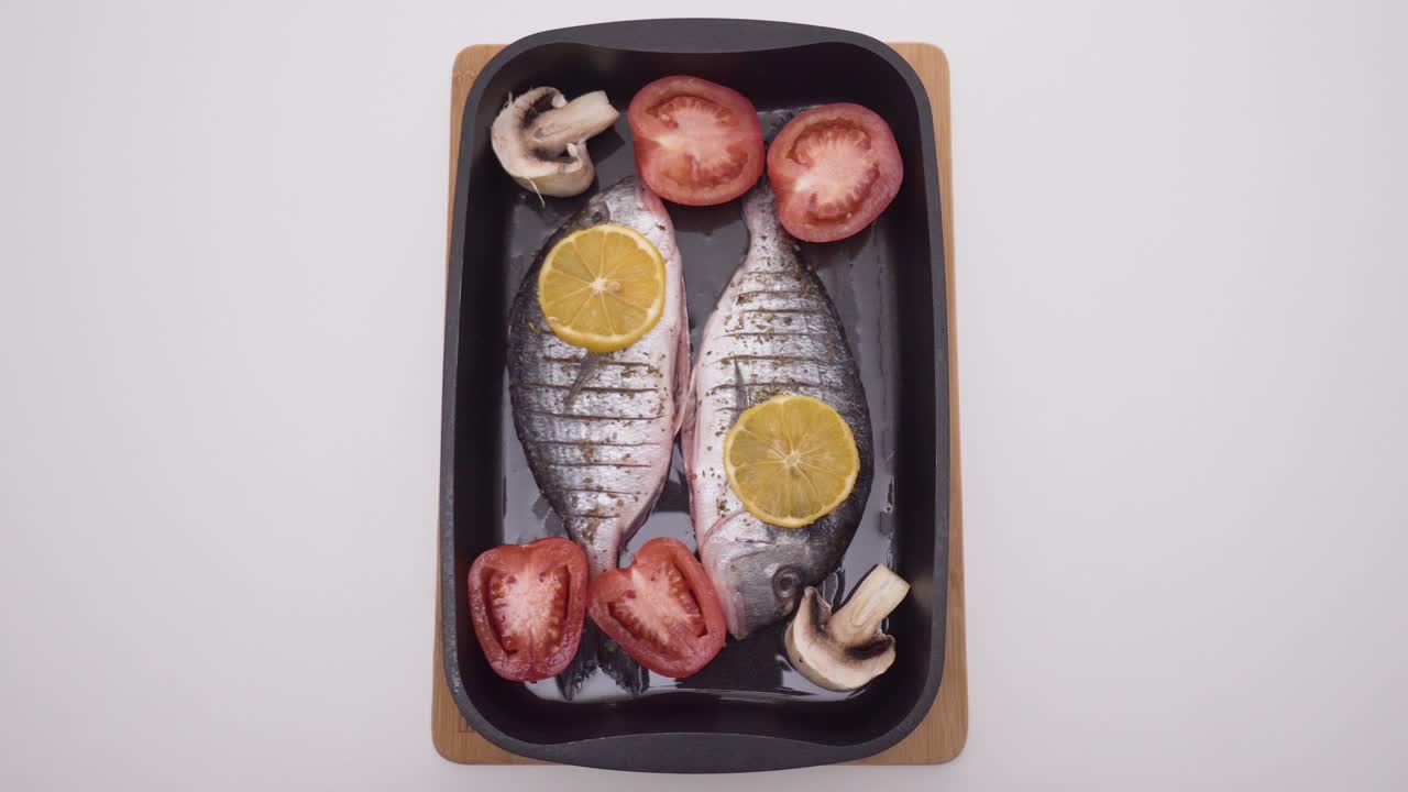 pescado al horno con verduras