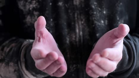 man-praying-to-god-with-hands-together-Caribbean-man-praying-with-black-background-stock-footage