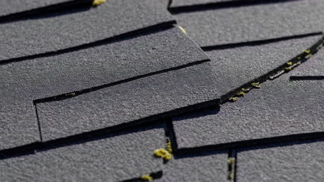 close-up view of dark gray roof tiles