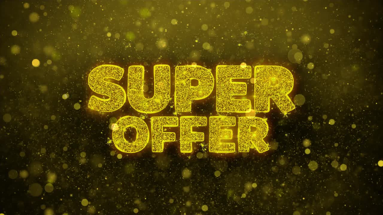 Super Offer Glitter Text Graphic
