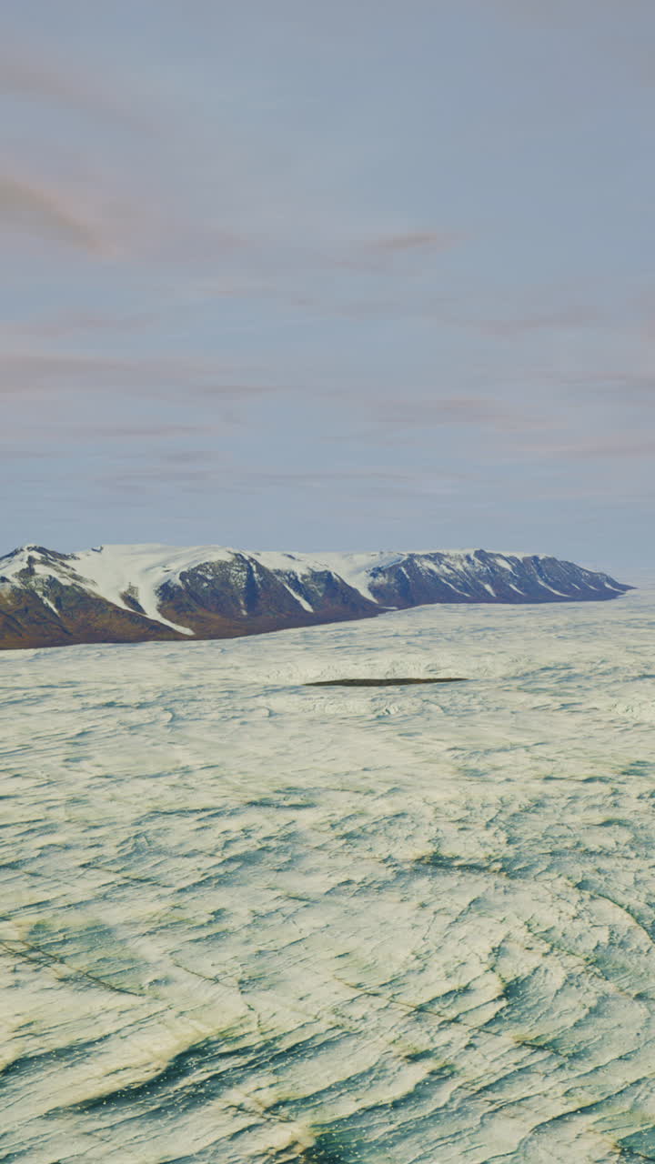 북극 의 빙하 의 공중 사진