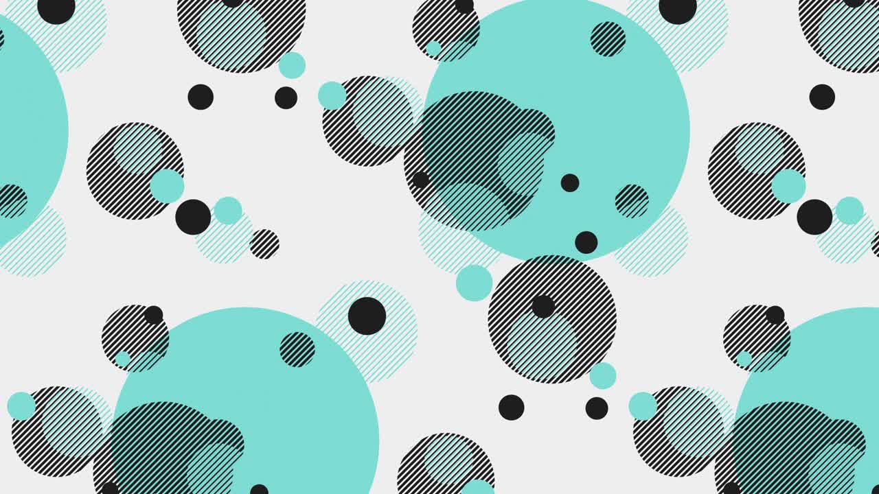 Colorful abstract geometric circles patterns animation 4k