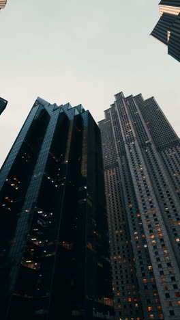 tall skyscrapers in a city