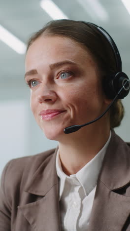 businesswoman on a phone call in office