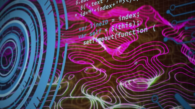 Animation of scope, data processing and network of connections