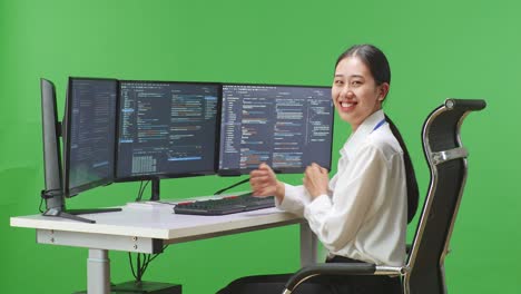 woman programmer at work