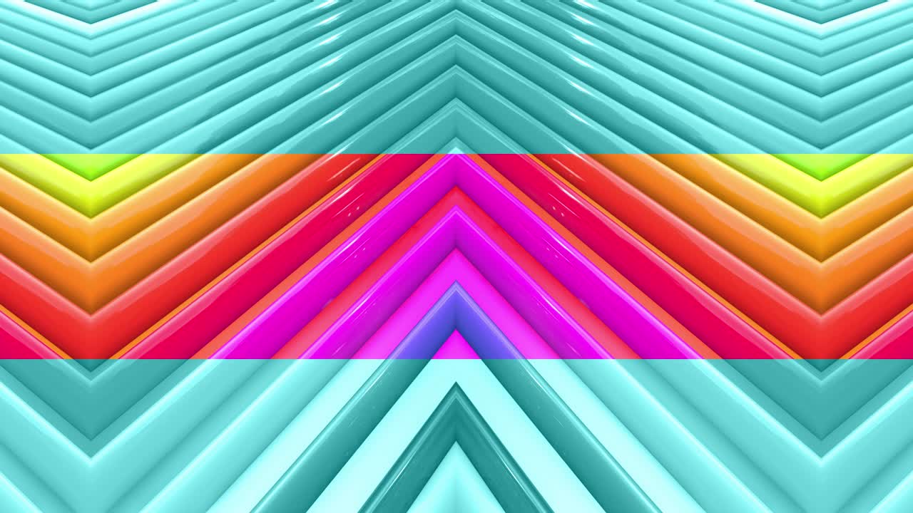 las rayas multicolores del arco iris se mueven cíclicamente.