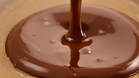 melted chocolate pouring