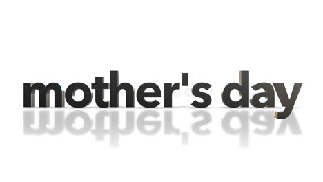 rolling mother day text on white gradient color