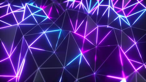 fondo de triangulación de neón abstracto