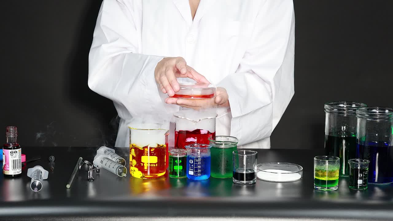 experimento de química colorido
