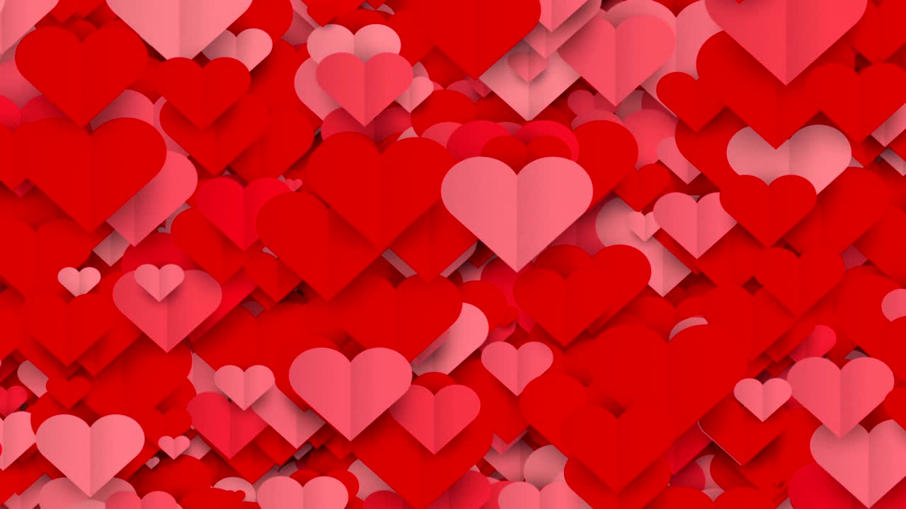 formas de corazón rojo. concepto del día de san valentín