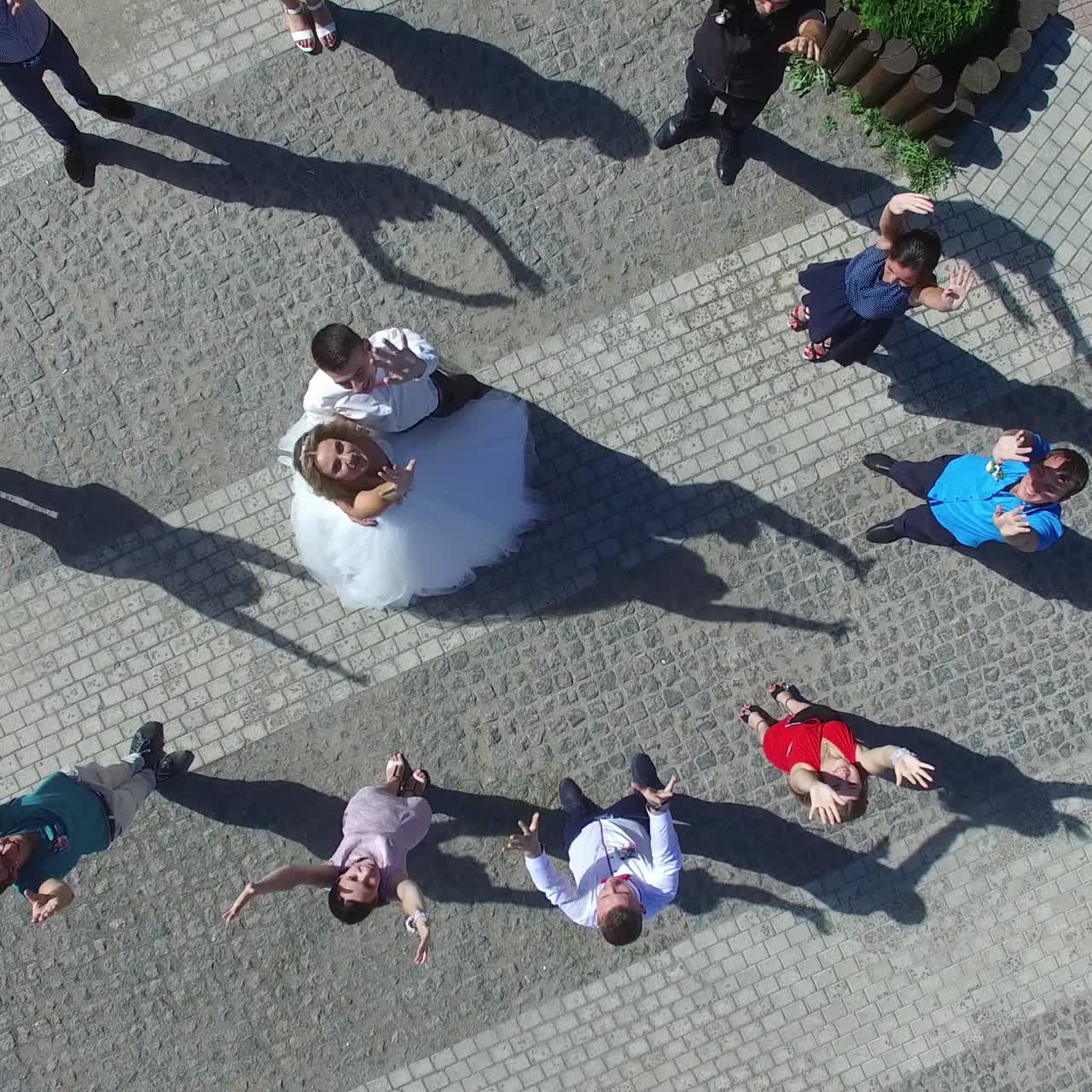 Newlywed Couple Having Fun Outdoors