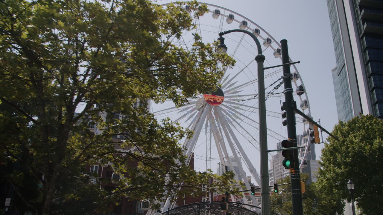 Atlanta Ferris Wheel with Cityscape View