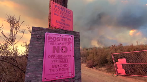 no off-highway vehicles allowed sign and no hunting