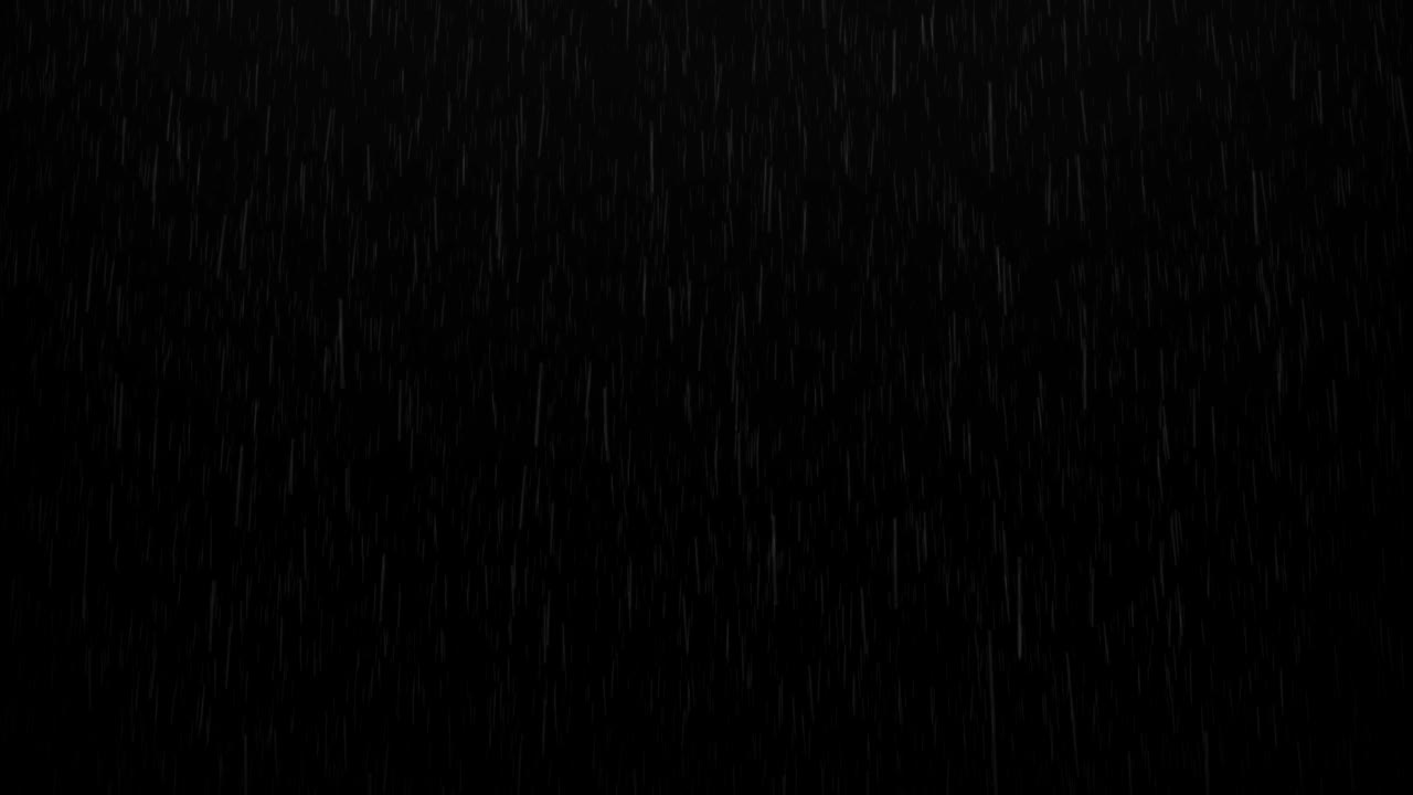 Rain animation on a black background