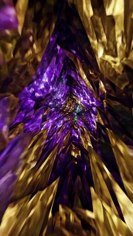 abstract purple and gold tunnel