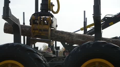 log transportation with machinery