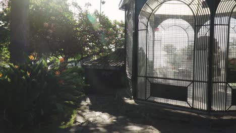 ornamental gazebo in a tropical garden