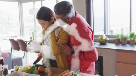 Animación-De-La-Forma-De-La-Casa-Sobre-Parejas-Diversas-Cocinando-Juntas-En-La-Cocina.