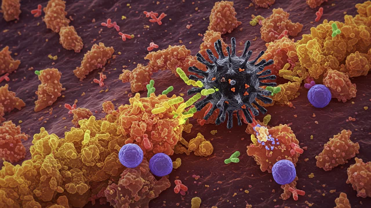 Microscopic View of Viral Interaction: Observing the Complex Relationship Between Viruses and Immune Cells at a Cellular Level
