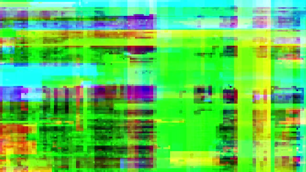 Abstract Digital Glitch Effect with Colorful Geometric Patterns