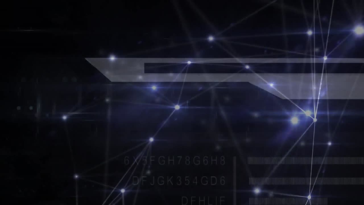 animación de redes de conexiones y procesamiento de datos médicos sobre fondo negro