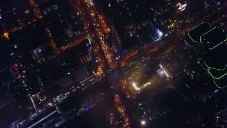 night cityscape aerial view