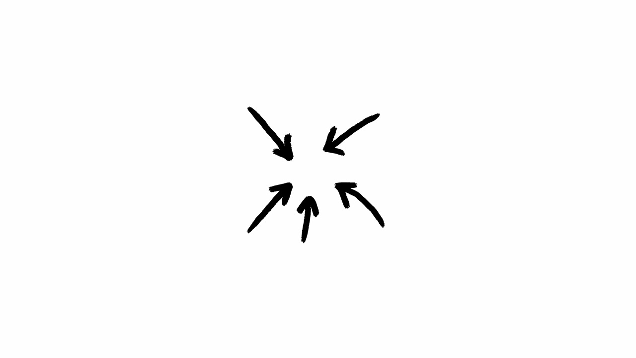 Animated Hand Drawn Arrows Pointing to a Central Focus