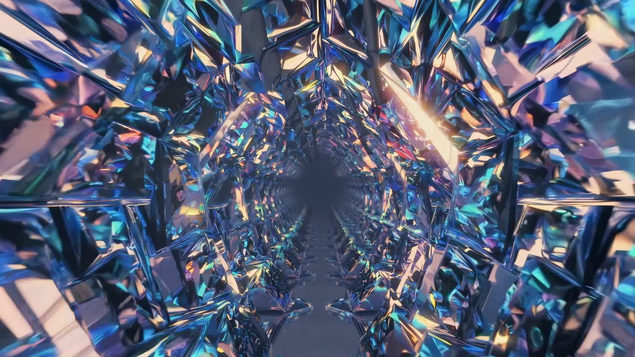 추상적인 크리스탈 터널