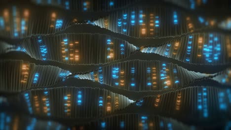 glowing twisting structure 3d render seamless loop animation