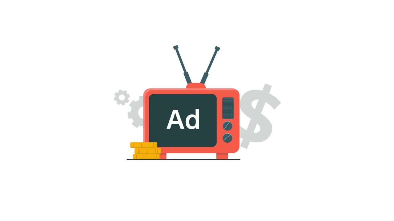 Animated Concept of TV Advertising and Revenue