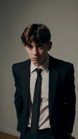 teenage boy in formal wear