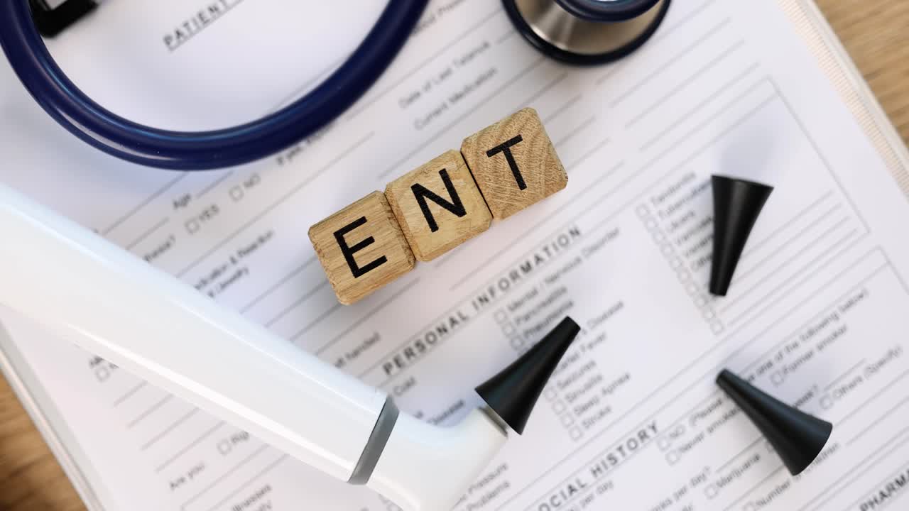ENT Medical Examination Form with Stethoscope