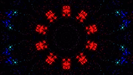 brillante brillante conjunto de movimiento recto con coloridos puntos brillantes abstractos en fondo azul