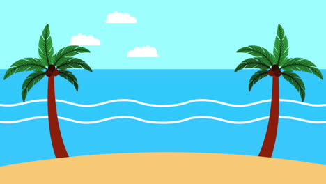 escena del mar en verano