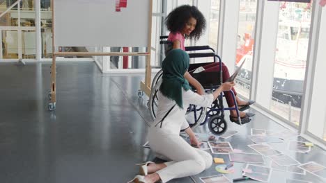 young women working in a creative office