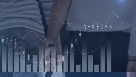 Animación-De-Estadísticas-Y-Procesamiento-De-Datos-Financieros-Sobre-Peatones-En-Las-Calles-De-La-Ciudad