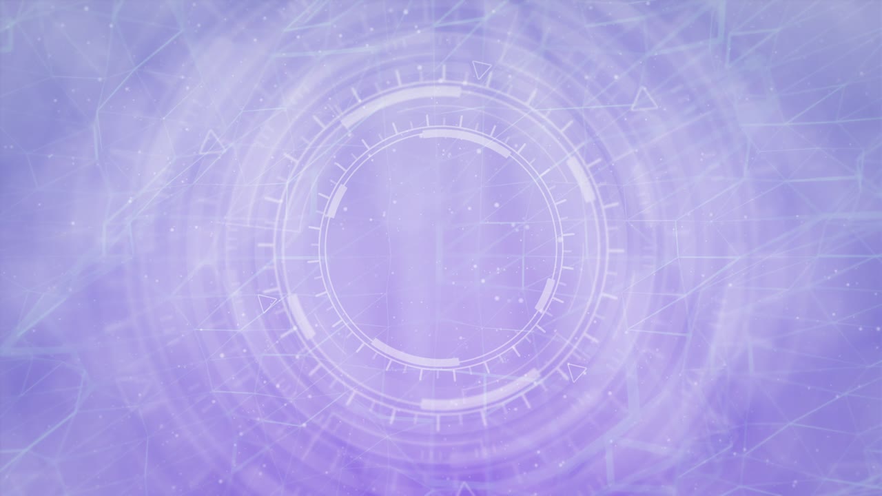 fondo abstracto digital brillante de círculos en movimiento hud o ui, concepto de moda - 4k 60 fps animación 3d