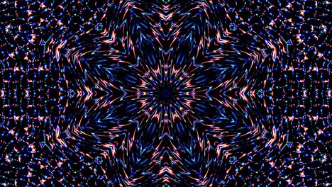 Abstract Kaleidoscope pattern with full colors. Magic mandala. 4k