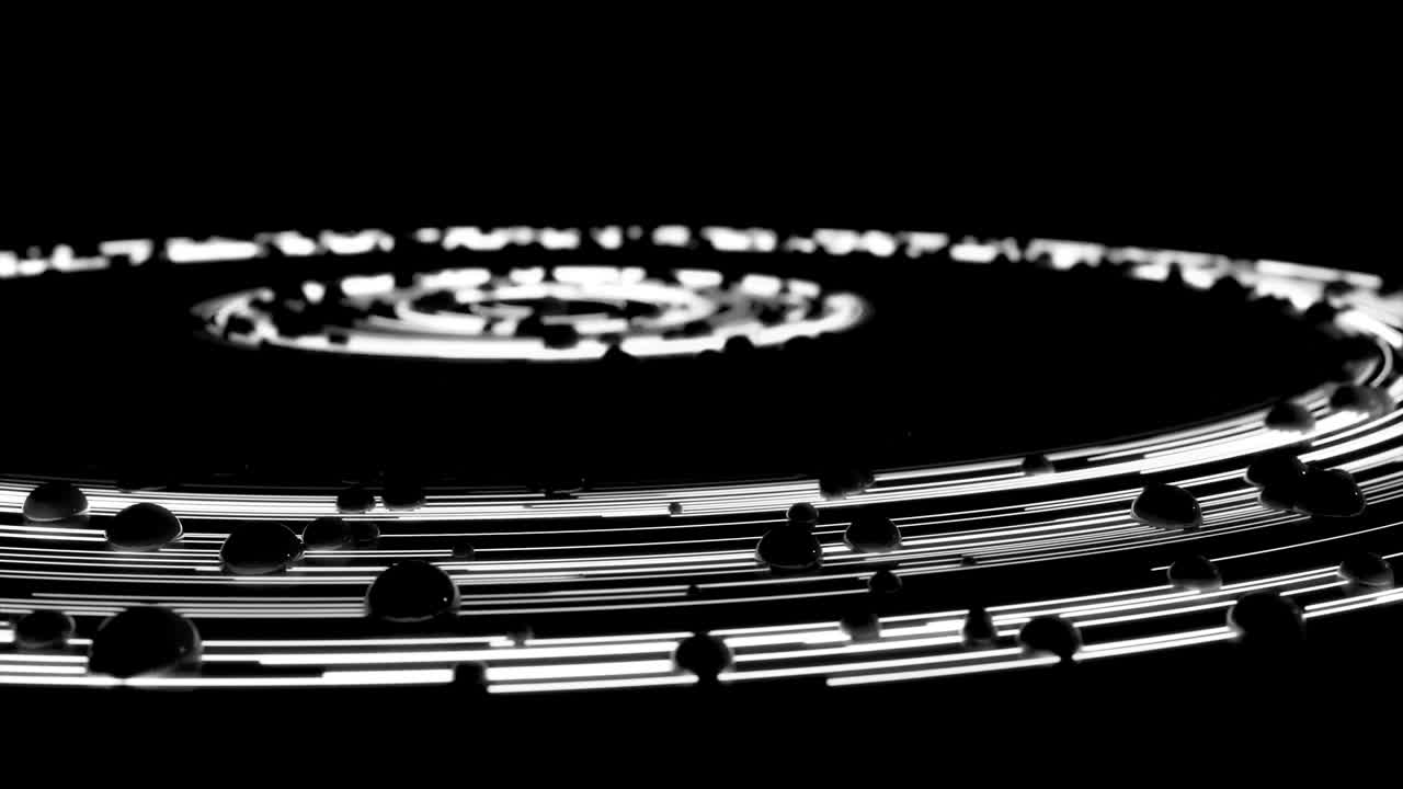 rastros de luz abstractos en órbita.