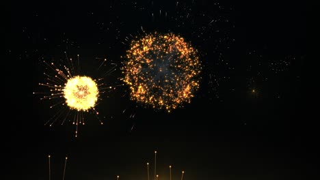 fuegos artificiales de colores brillantes para eventos en fondo oscuro