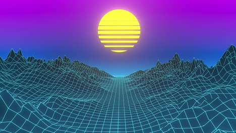 bucle de fondo de onda sintética retro