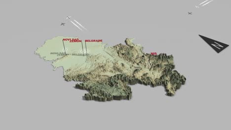3d terrain map serbia