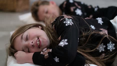 the children lying in bed they fell fast asleep the children lying in bed they fell fast asleep brother and sister fall asleep