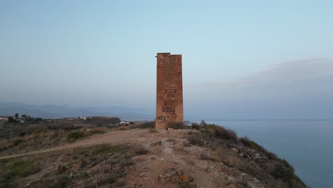experience the historic tower of jaral in almayate bajo from a mesmerizing drone's-eye view