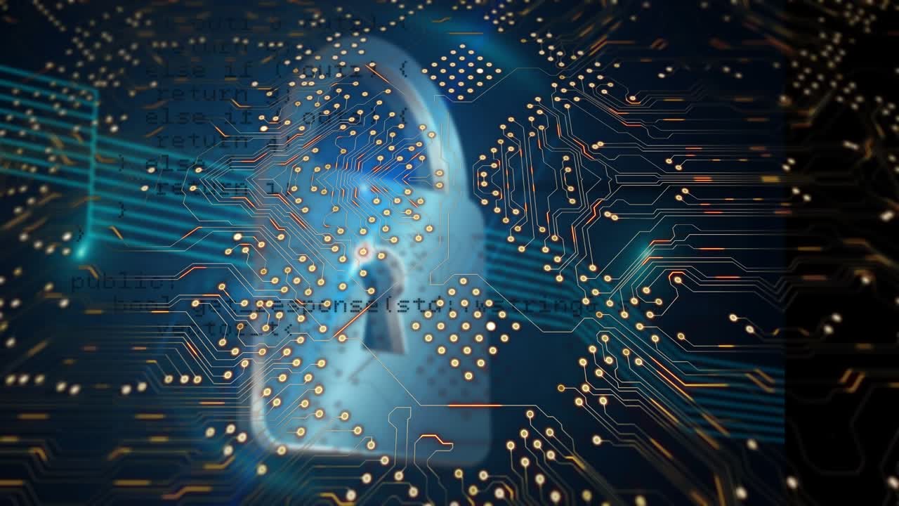 Mikroprocessoranslutningar och databearbetning över säkerhetslåsikon och ljuspunkt