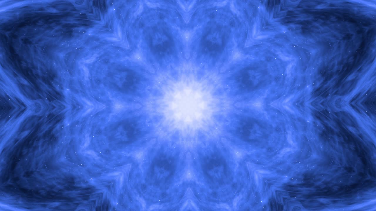 fondo abstracto dramático misterioso. flor dinámica de energía. patrón de abstracción cósmica. imágenes en 4k